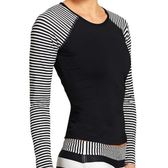 Athleta Tops - Athleta striped rash guard